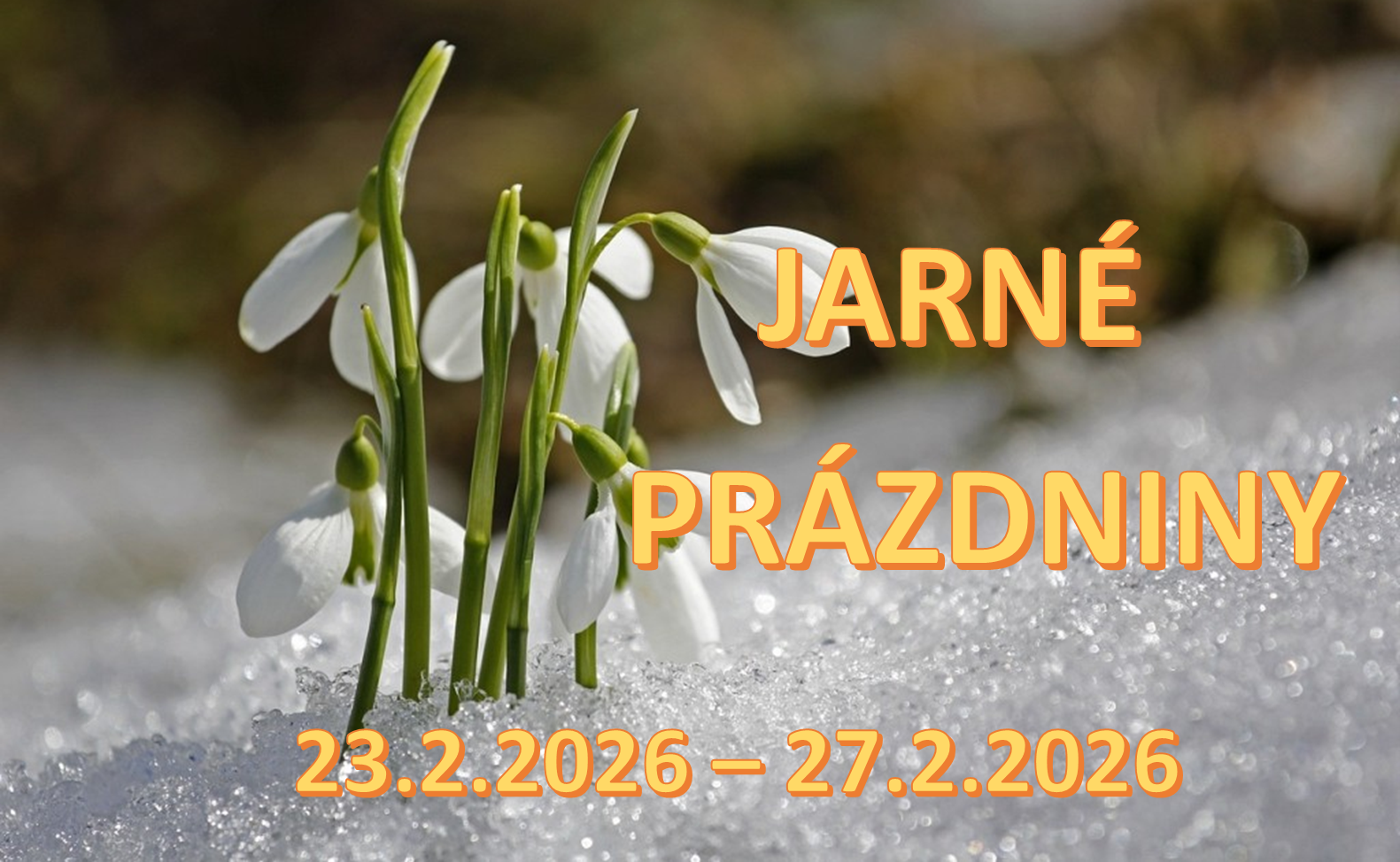 Oznam o jarných prázdninách